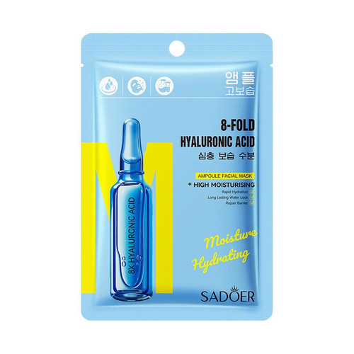 ماسک صورت ورقه ای آبرسان هیالورونیک اسید سادور SADOER وزن 25 گرم