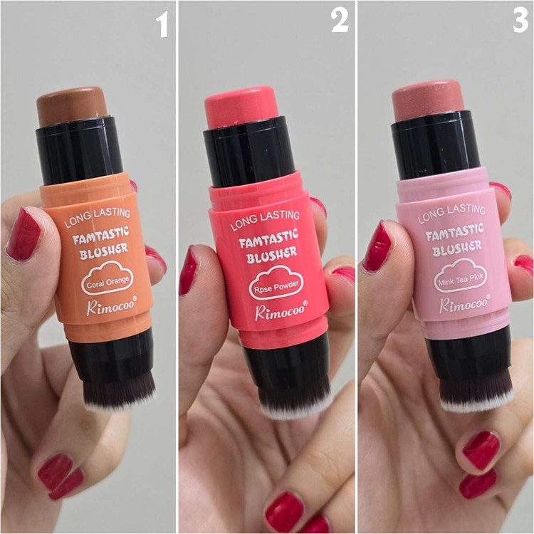 رژگونه استیکی برسدار ریموکو مدل FAMTASTIC BLUSHER