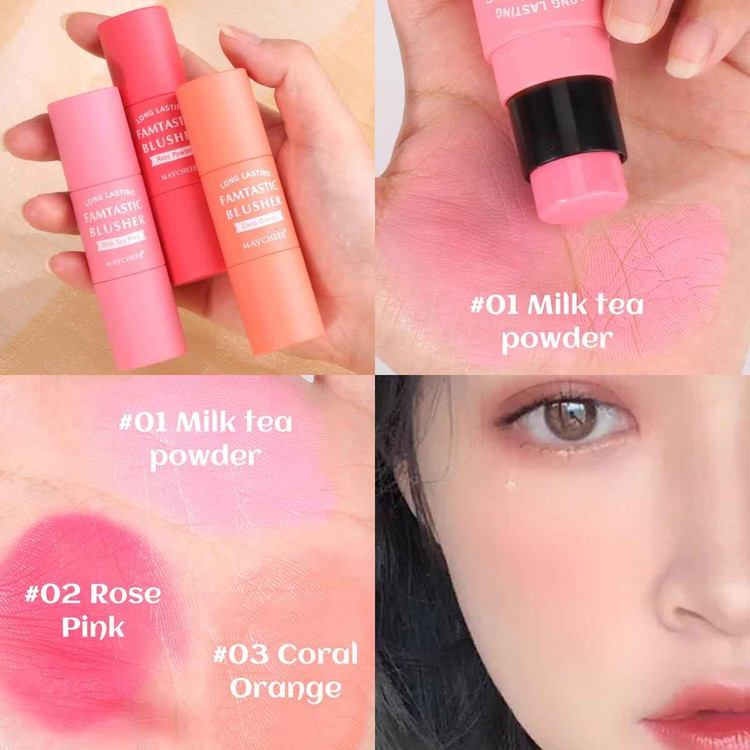 رژگونه استیکی برسدار ریموکو مدل FAMTASTIC BLUSHER