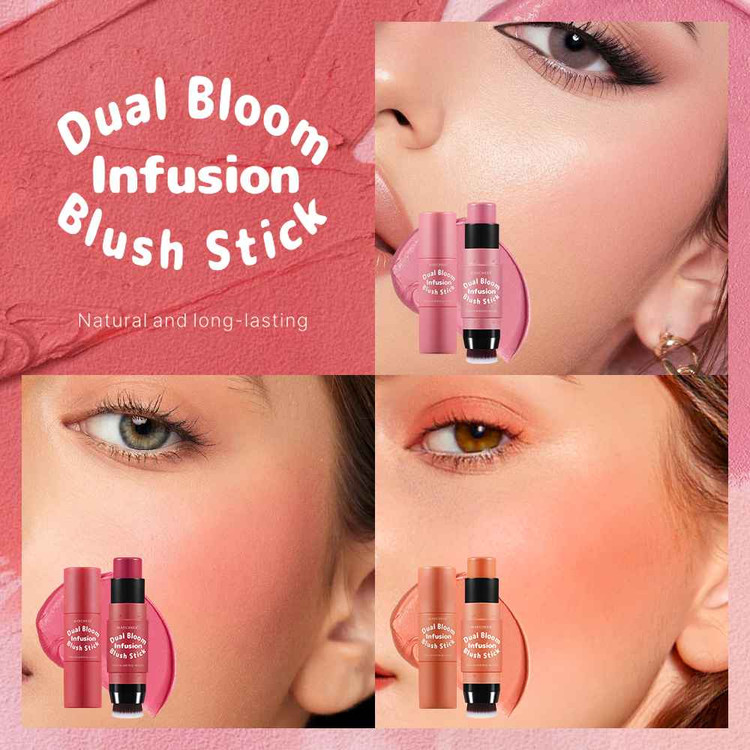 رژگونه استیکی برسدار ریموکو مدل FAMTASTIC BLUSHER