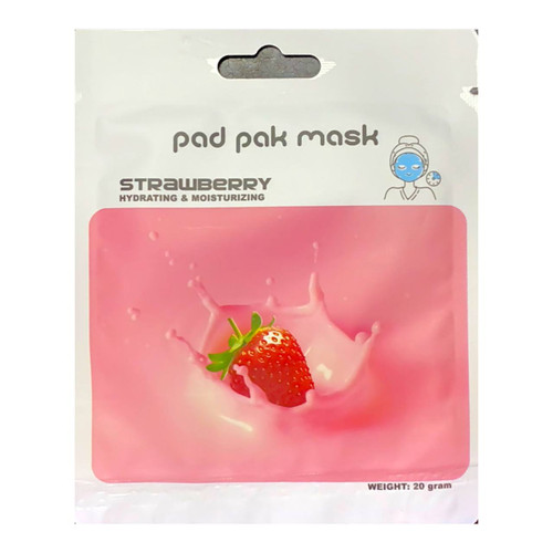 ماسک ورقه ای صورت سفید و مرطوب کننده توت فرنگی پد پاک