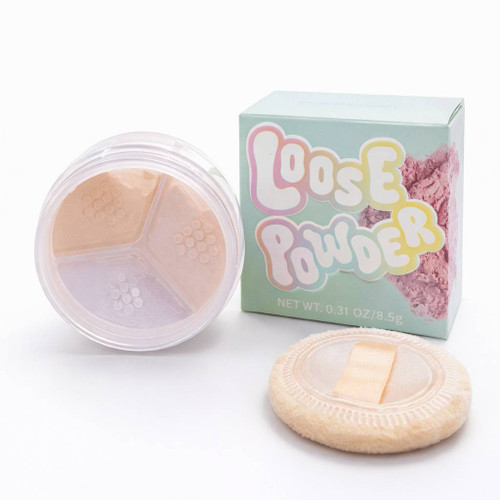 پودر فیکس آرایش رنگی تری کیو بیوتی مدل رنگین کمان وزن 8.5 گرم