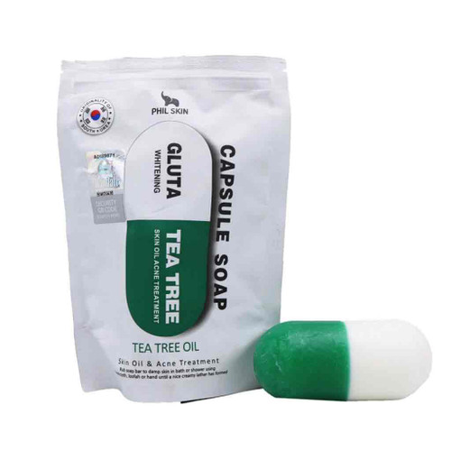 صابون کپسولی فیل اسکین مدل گلوتا و چای سبز وزن 120 گرم