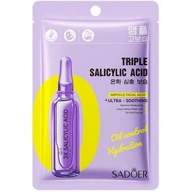 ماسک صورت ورقه ای ضد جوش سالیسیلیک اسید سادور وزن 25 گرم