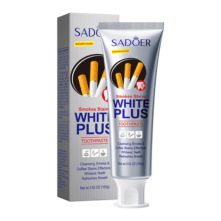 خمیر دندان سفید کننده و جرم گیر سادور مدل WHITE PLUS وزن 100 گرم