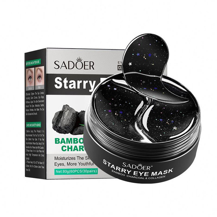 ماسک زیر چشم سادور مدل زغال بامبو بسته 60 عددی
