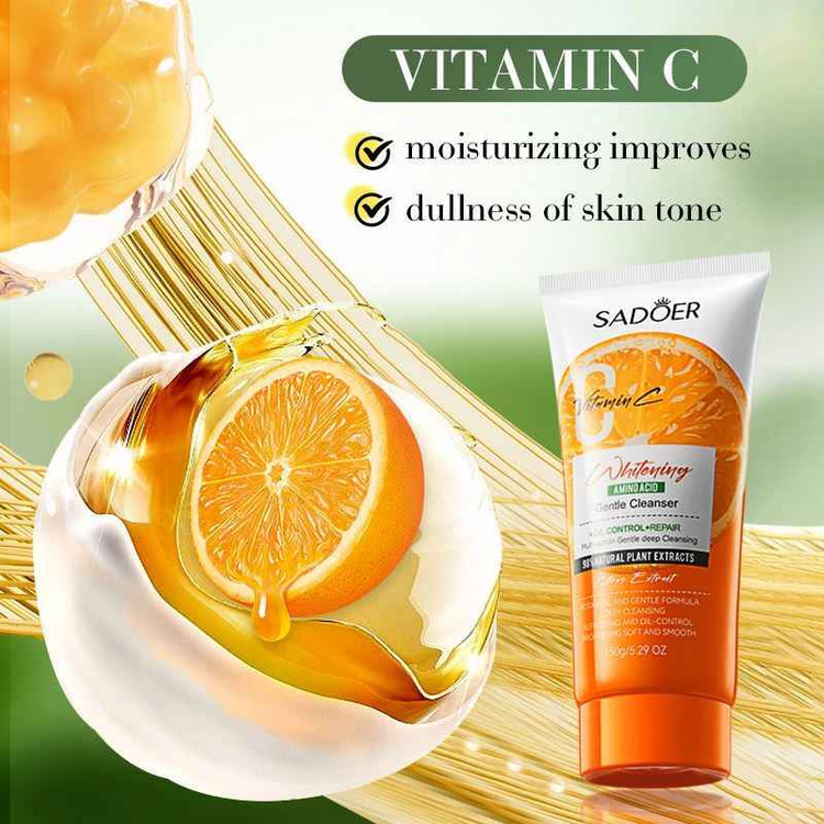 فوم شستشوی صورت ویتامین سی و آمینو اسید سادور حجم 150میل