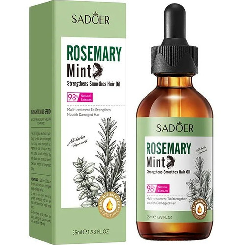 روغن مو تقویت کننده و ترمیم کننده رزماری و نعنا سادور حجم 55 میل SADOER