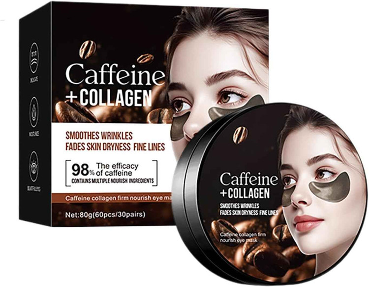ماسک زیر چشم ضد چروک سادور مدل کلاژن و کافئین بسته 60 عددی