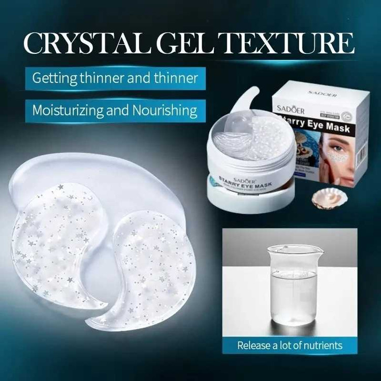 ماسک زیر چشم ضد چروک سادور مدل کلاژن و مروارید بسته 60 عددی