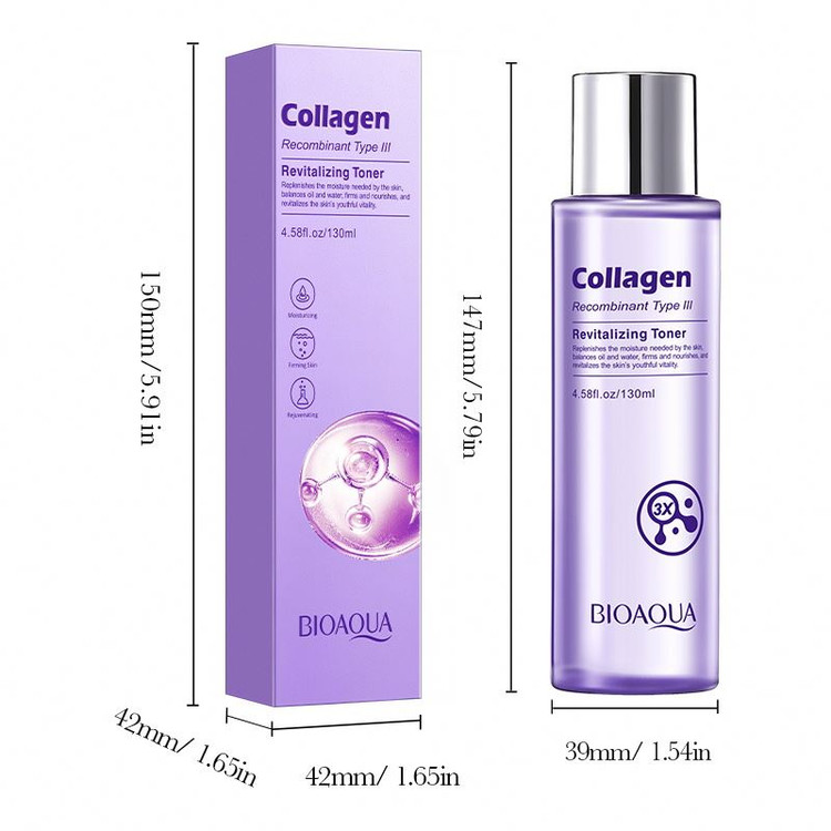 تونر صورت تسکین دهنده و جوانساز مدل کلاژن حجم 130 میل