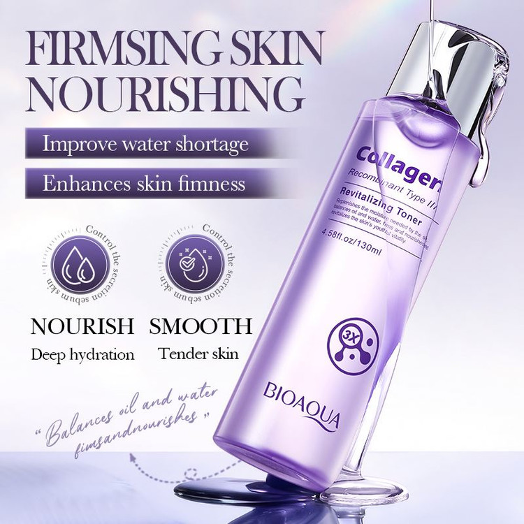 تونر صورت تسکین دهنده و جوانساز مدل کلاژن حجم 130 میل