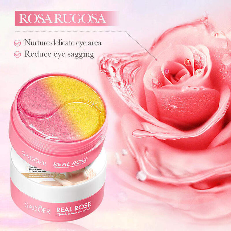 ماسک زیر چشم ضد چروک و آبرسان سادور مدل گل رز بسته 60 عددی