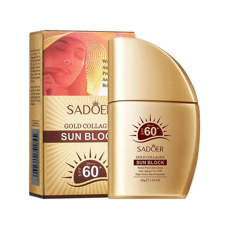 کرم ضد آفتاب سادور مدل کلاژن و طلا SPF 60 وزن 30 گرم