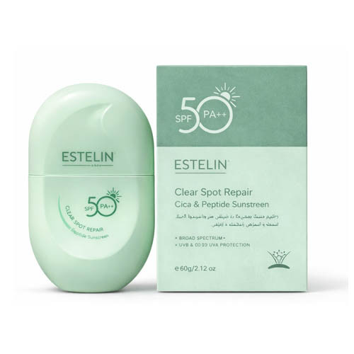 کرم ضد آفتاب ترمیم کننده استلین مدل سرامید و سنتلا وزن 60 گرم SPF50