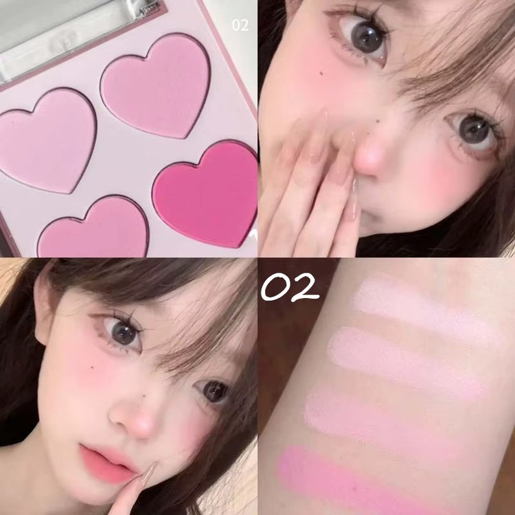 پالت رژگونه هرورنج مدل قلبی 4 عددی