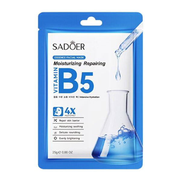 ماسک صورت ورقه ای ترمیم کننده و مرطوب کننده سادور مدل B5 وزن 25 گرم