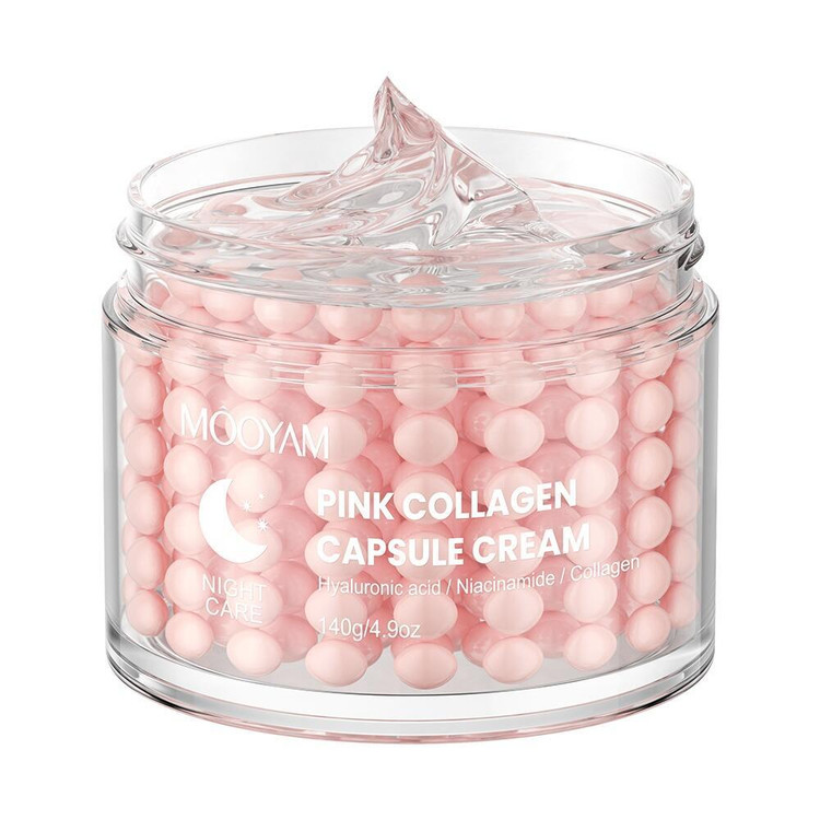 کرم کپسولی ضد چروک مویام مدل PINK COLLAGEN وزن 140 گرم
