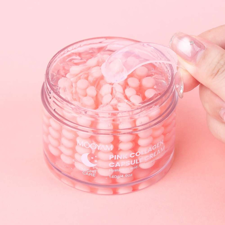 کرم کپسولی ضد چروک مویام مدل PINK COLLAGEN وزن 140 گرم