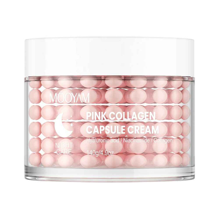 کرم کپسولی ضد چروک مویام مدل PINK COLLAGEN وزن 140 گرم