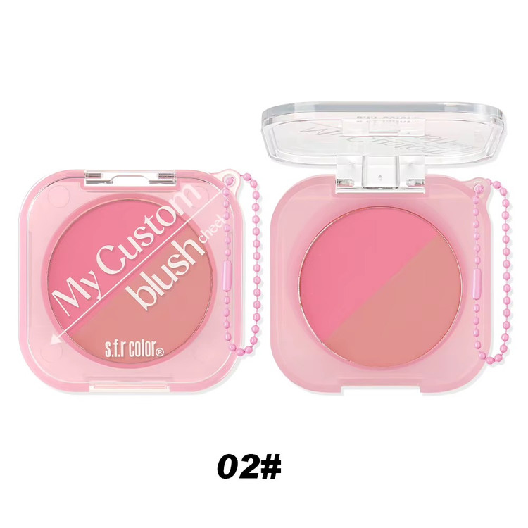 رژگونه دو رنگ s.f.r مدل My Custom blush وزن 6.5 گرم