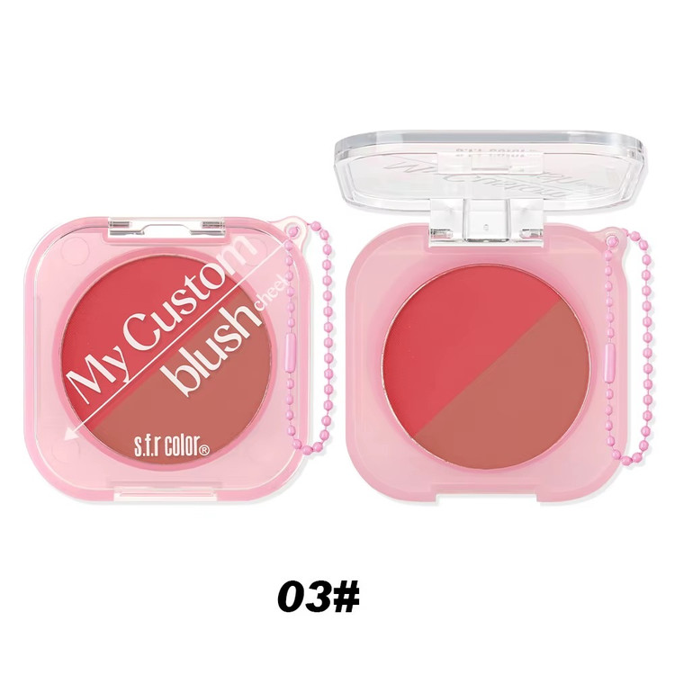 رژگونه دو رنگ s.f.r مدل My Custom blush وزن 6.5 گرم