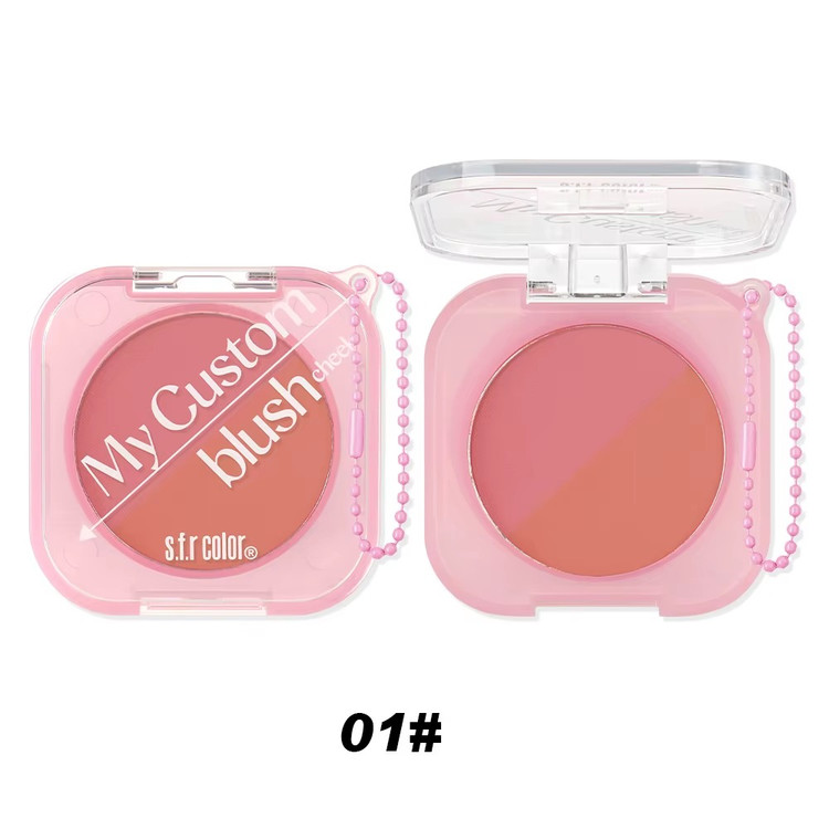 رژگونه دو رنگ s.f.r مدل My Custom blush وزن 6.5 گرم