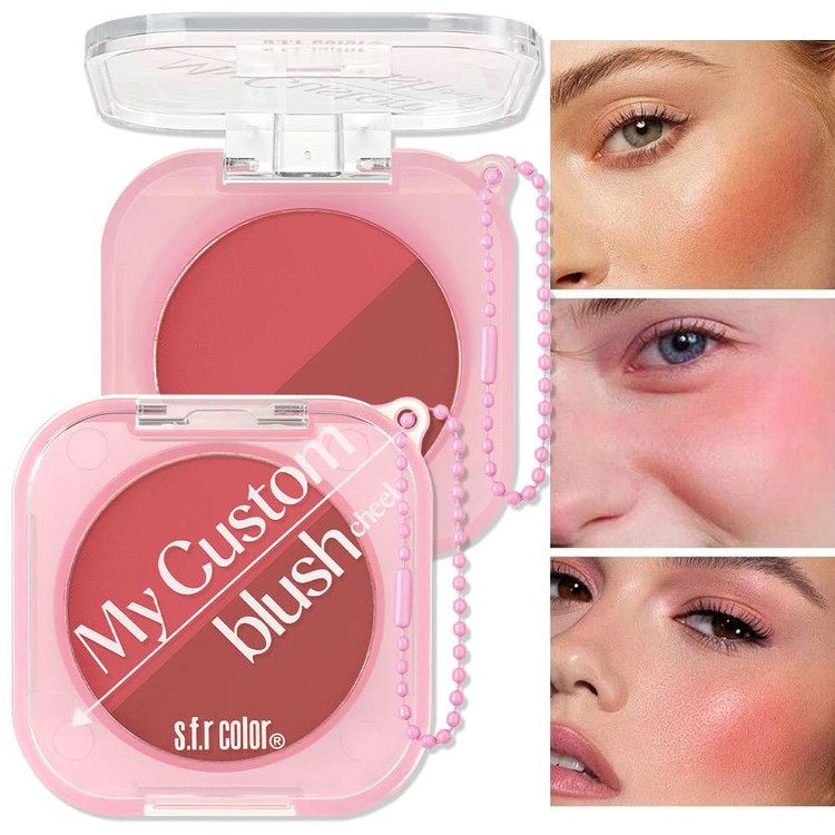 رژگونه دو رنگ s.f.r مدل My Custom blush وزن 6.5 گرم
