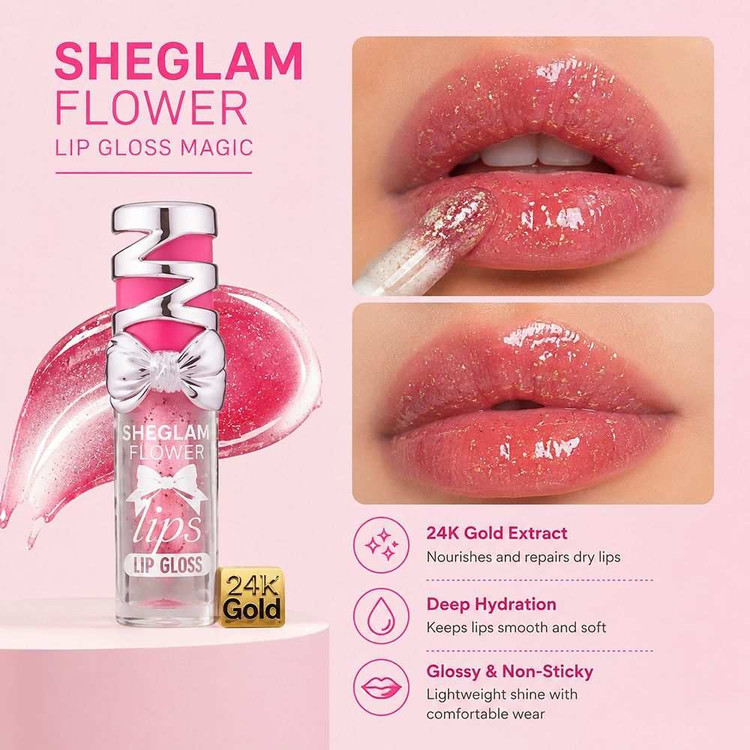 لیپ گلاس شایندار شیگلم مدل FLOWER