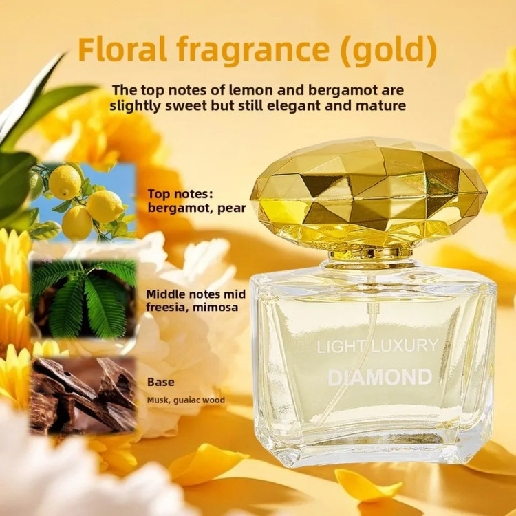 عطر زنانه لایت لاکچری دایموند مدل YELLOW حجم 50 میل