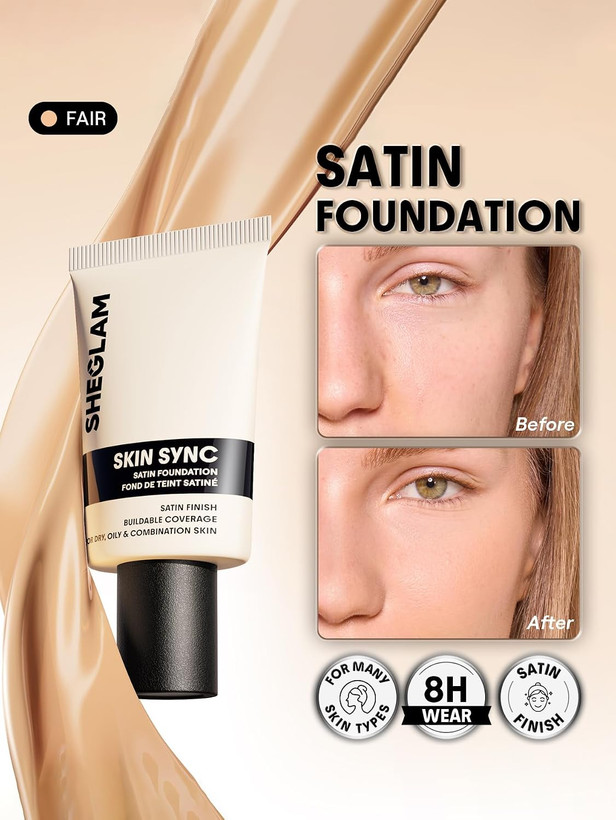 کرم پودر ساتن Skin Syncمدل Fair وزن 30 گرم