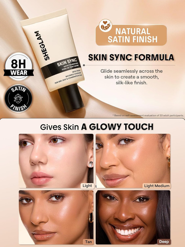 کرم پودر ساتن Skin Syncمدل Fair وزن 30 گرم