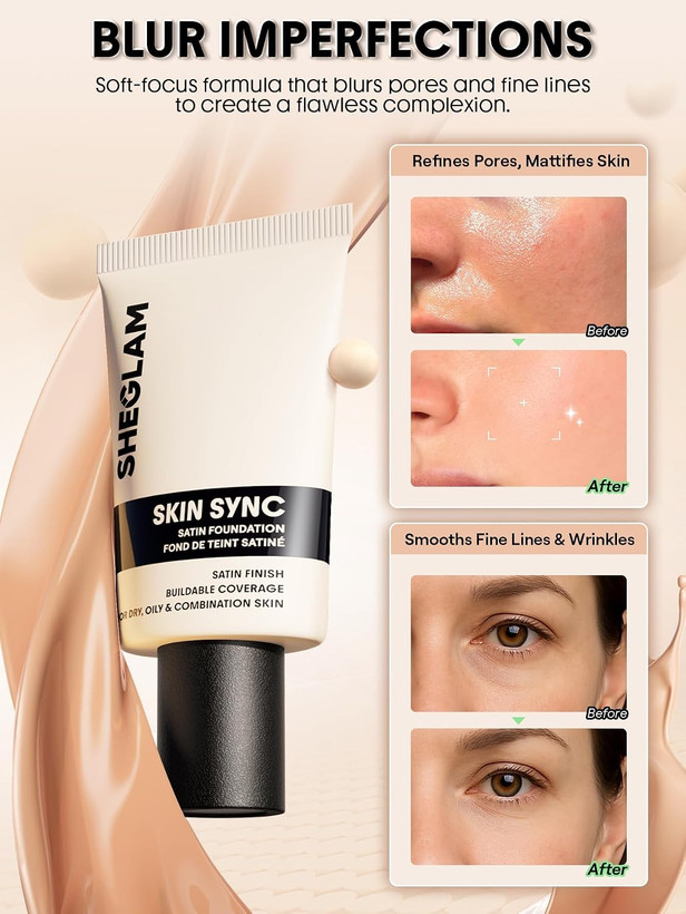 کرم پودر ساتن Skin Syncمدل Fair وزن 30 گرم