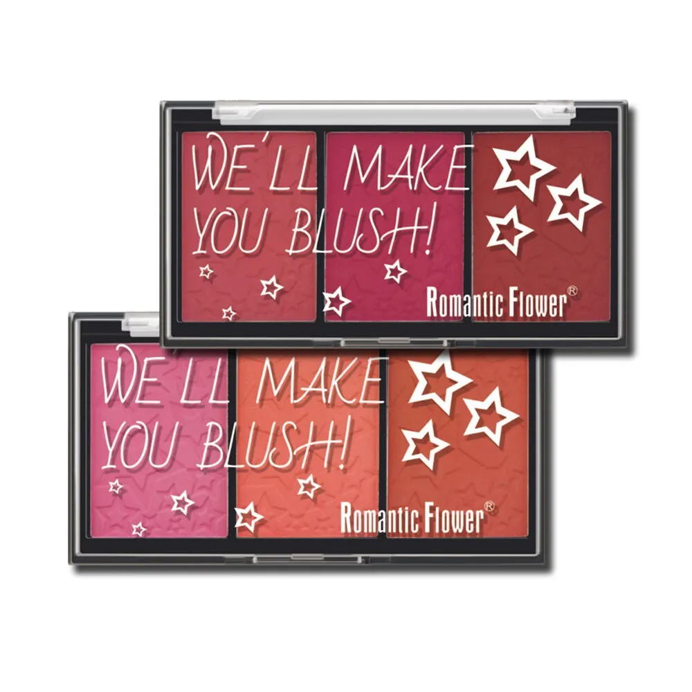 پالت رژگونه 3 تایی رومانتیک فلاور مدل WE'LL MAKE YOU BLUSH