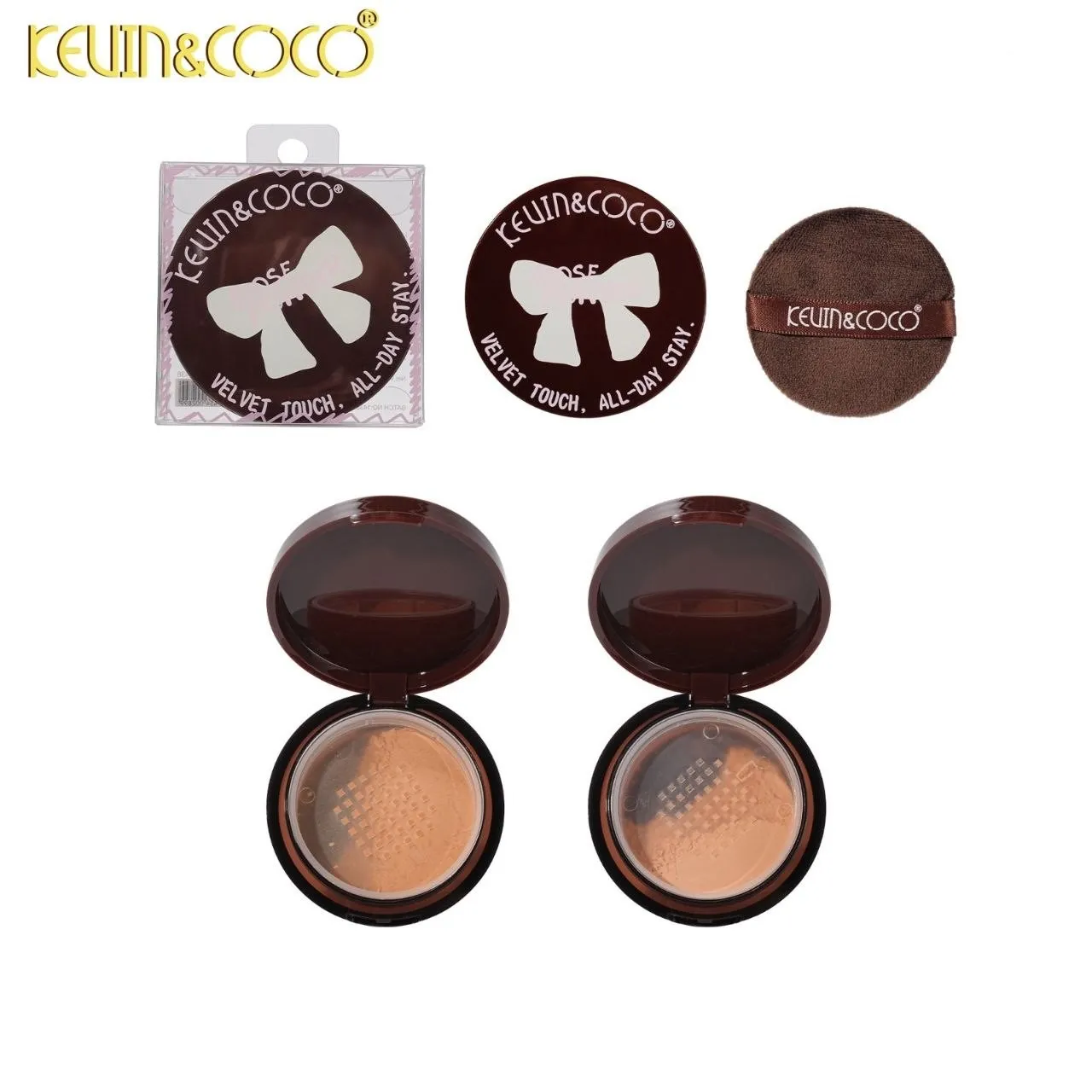 پودر فیکس آرایش کوین اند کوکو مدل CHOCOLATE FLAVOR وزن 11 گرم