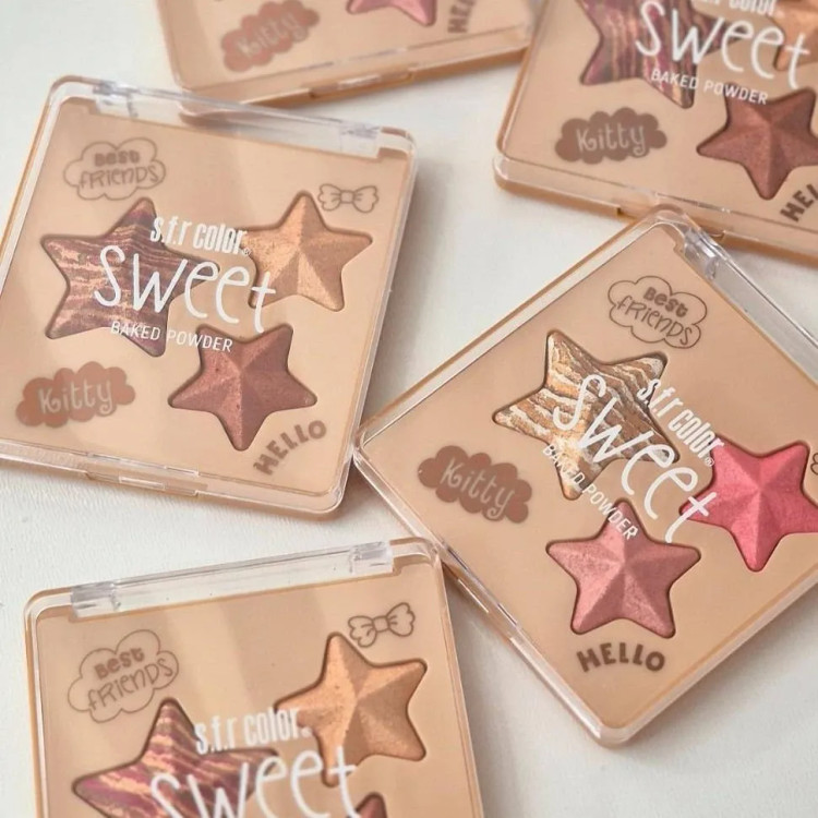 پالت رژگونه و هایلایتر s.f.r مدل SWEET