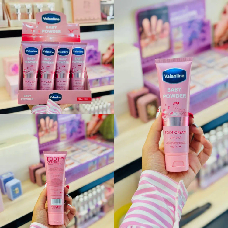 کرم رفع ترک پا والان لاین مدل BABY POWDER وزن 100 گرم
