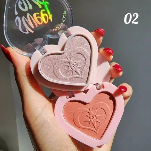 پالت رژگونه و هایلایتر هدی موجی مدل SWEET LOVE