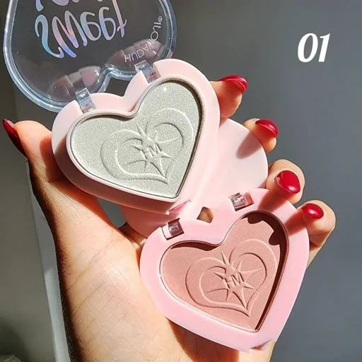 پالت رژگونه و هایلایتر هدی موجی مدل SWEET LOVE