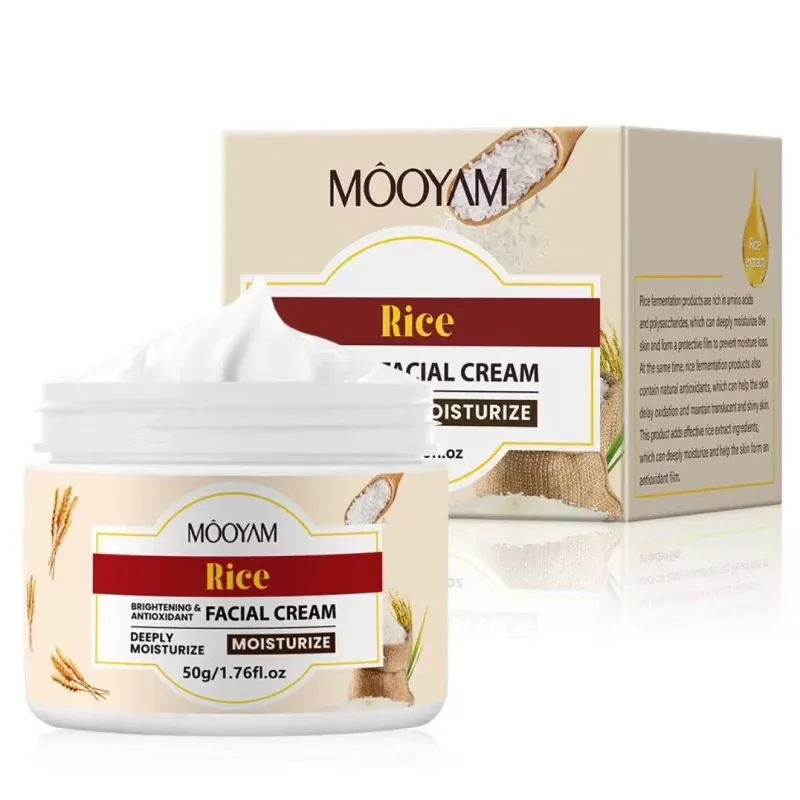 کرم آبرسان و روشن کننده برنج مویام وزن 50 گرم MOOYAM