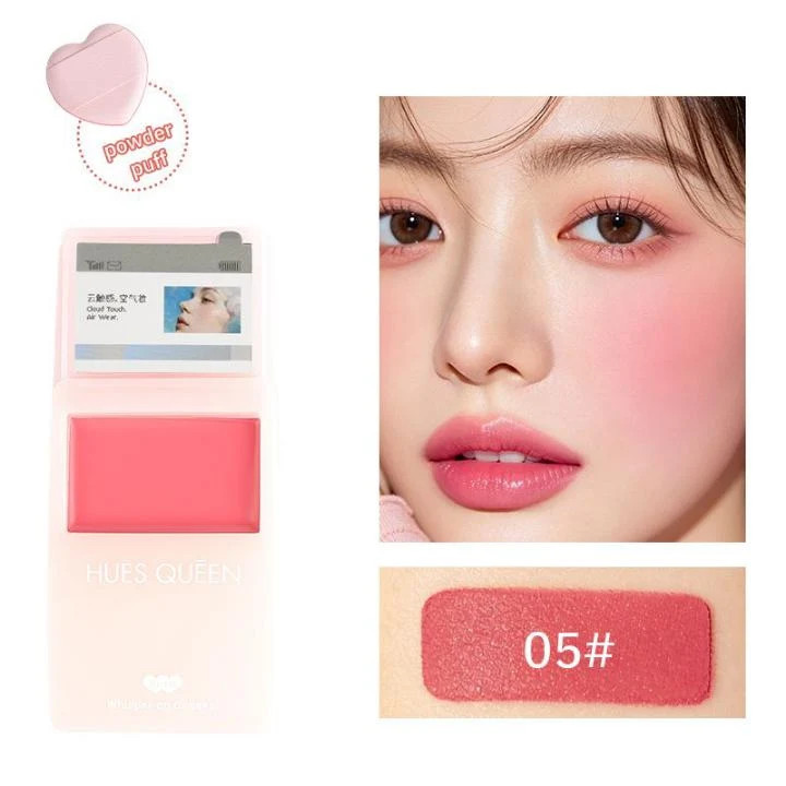 رژگونه موس لب دوکاره هویس کویین HUES QUEEN مدل Mousse Lip & Cheek