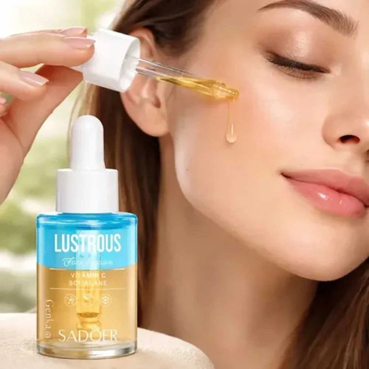سرم صورت روشن کننده ویتامین C و اسکوالان سادور مدل Lustrous حجم 30 میل
