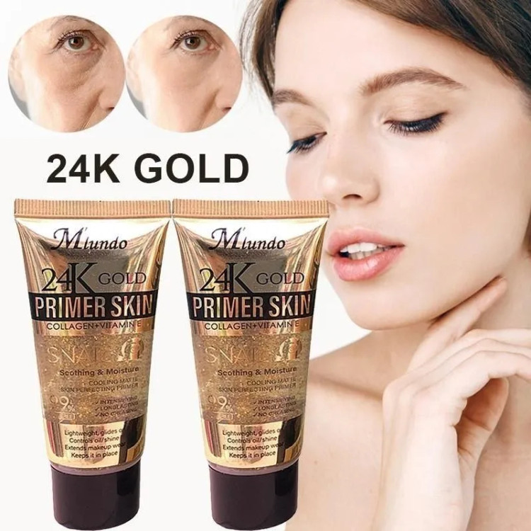 پرایمر صورت میوندو مدل طلا 24k و حلزون وزن 50 میل